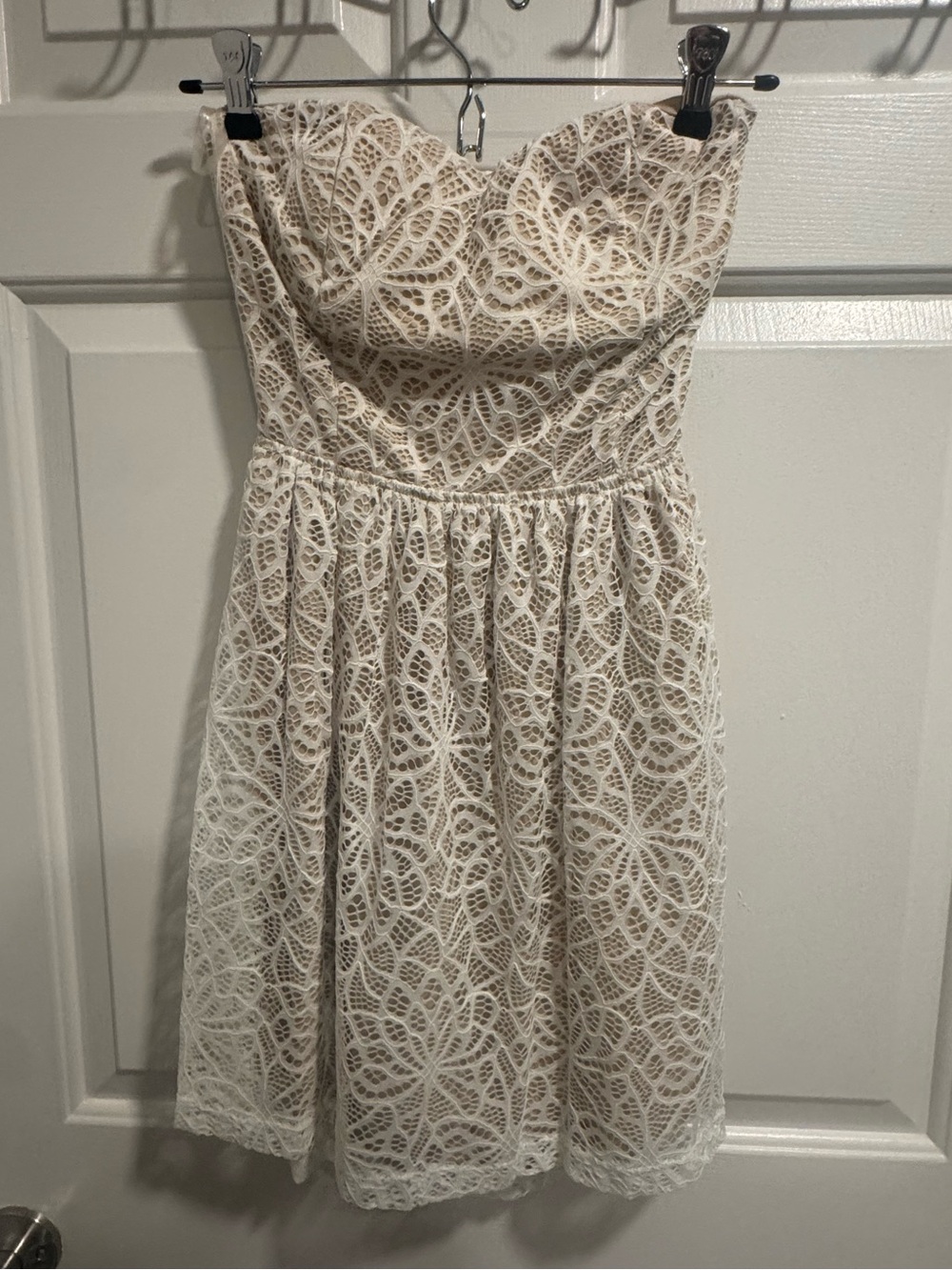 Strapless Lace A-Line Mini Dress